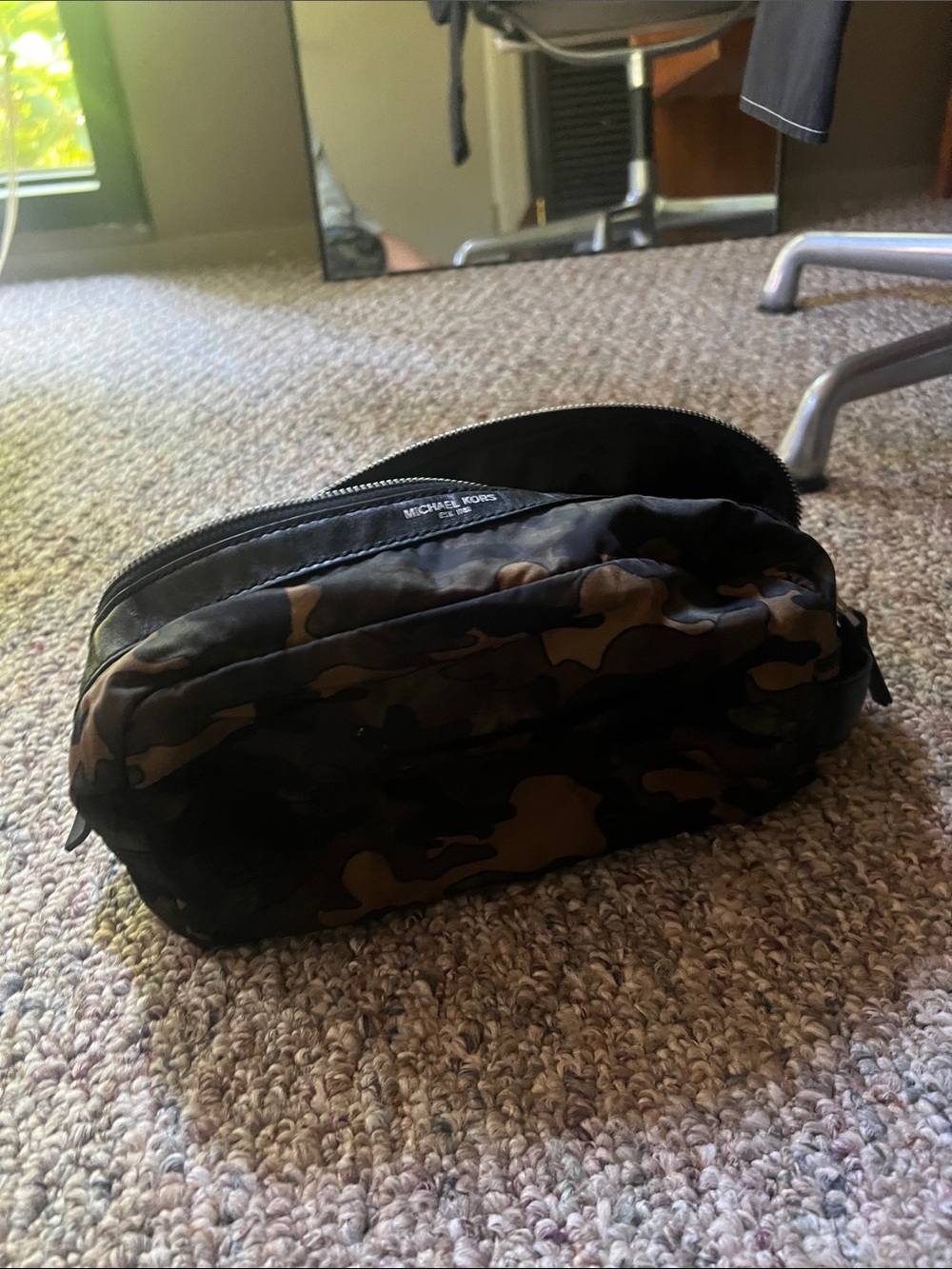 Michael Kors Men's Camo Toiletry Bag in camo. Dop kit